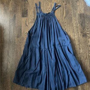 Knot Sisters Navy Romper